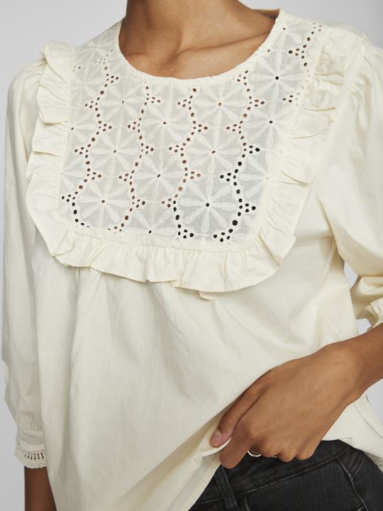 Actual product image Vila Round neck top with 3/4-length sleeves (36)