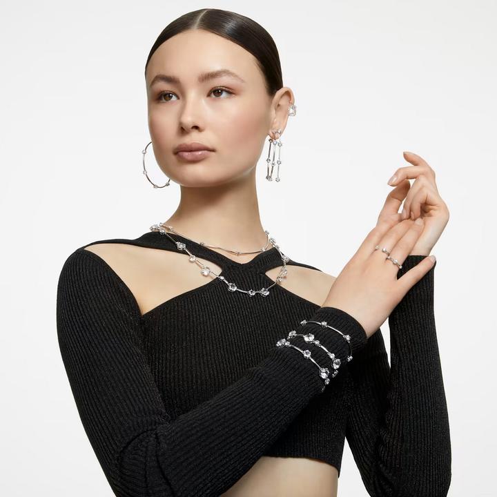 Produktbild Swarovski Constella Asymmetric Ohrhänger Silber (Swarovski Metall)