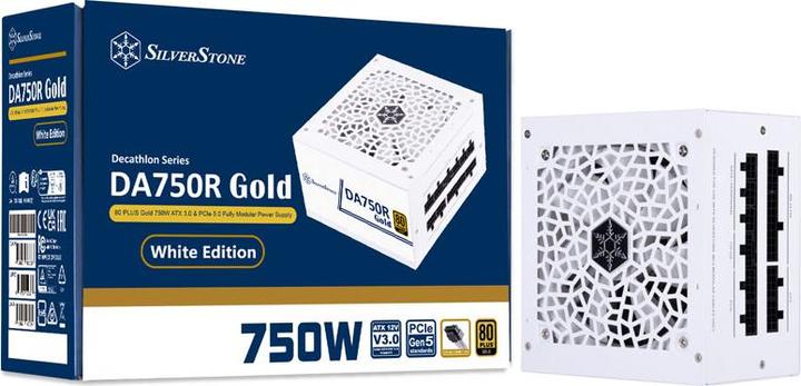 Produktbild Silverstone SST-DA750R-GMA-WWW - 80 PLUS Gold 750W ATX 3.0 & PCIe 5.0 Fully Modular Power Supply, wh (750 W)