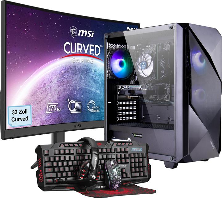 Hyrican MegaDeal Striker-Set (AMD Ryzen 7 5700X, 32 GB, 1000 GB, GeForce RTX 4060)