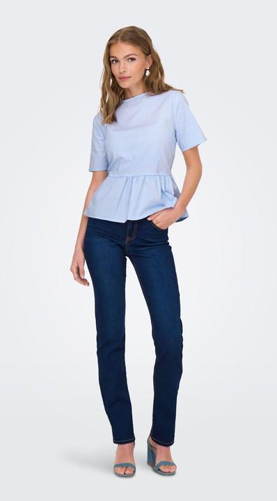 Produktbild JdY Locker geschnitten Hemdkragen Voluminöser Armschnitt Top Top mit Schösschen (XL)
