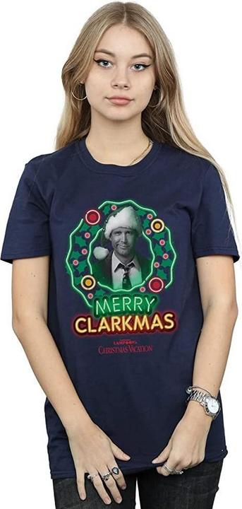 Actual product image National Lampoon´s Vacation Womens/Ladies Greyscale Clarkmas Cotton T-Shirt (L)