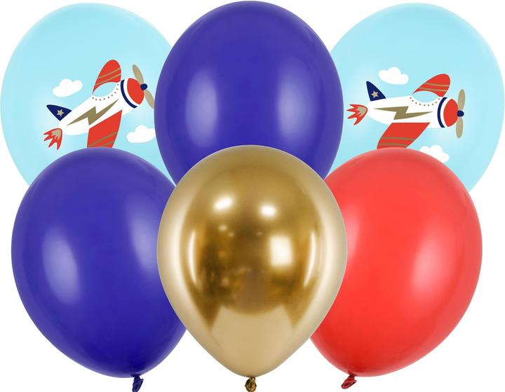 Immagine prodotto Partydeco Piano di palloncini multicolore, Ø 30 cm, 6 pezzi