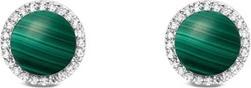 Actual product image Daniel Wellington Stylish Stud Earrings With Malachite And Crystals Audrey Dw00401419