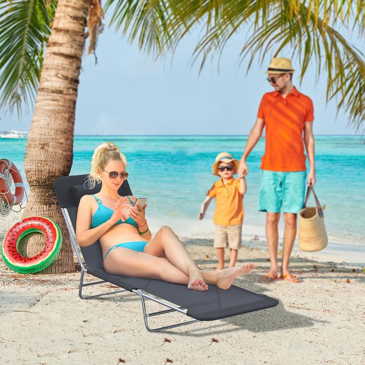 Image du produit Outsunny Chaise longue de jardin (182 cm)