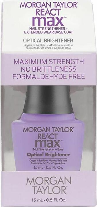 Produktbild Morgan Taylor REACT MAX OPTICAL nail strengthener + base 15 ml (Base Coat)