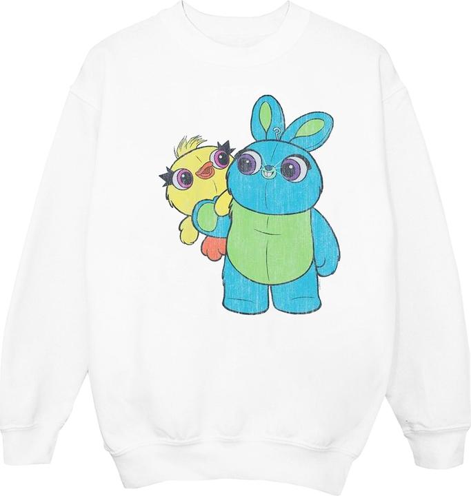 Disney Toy Story 4 Ducky And Bunny Distressed Pose Sweatshirt (L)