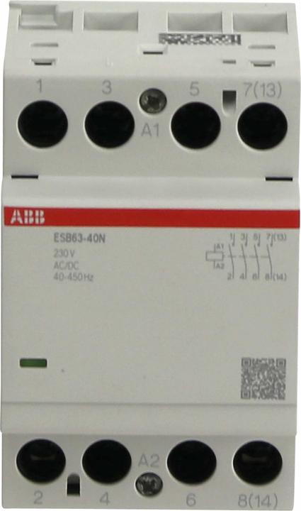 Actual product image ABB ESB63-40N-06 Installation contactor 4S/0Ö, 230 V AC/DC