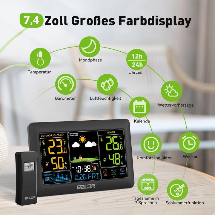 Actual product image Baldr Funk Wetterstation mit Aussensensor