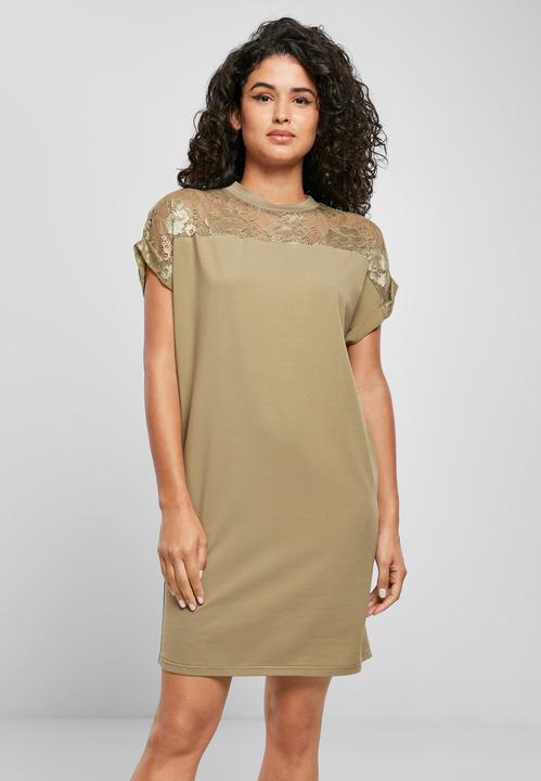 Image du produit Urban Classics Robe tee-shirt en dentelle pour femmes (L)