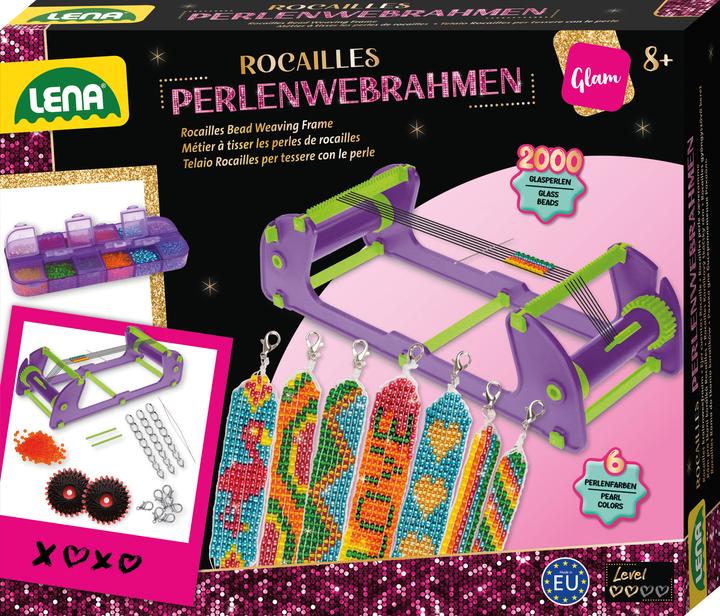 Produktbild Lena Rocailles Perlenwebrahmen, Faltschachtel