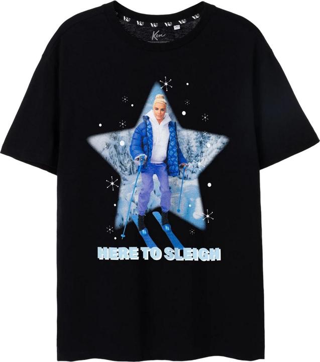 Actual product image Barbie Mens Here To Sleigh Ken T-Shirt (XXL)