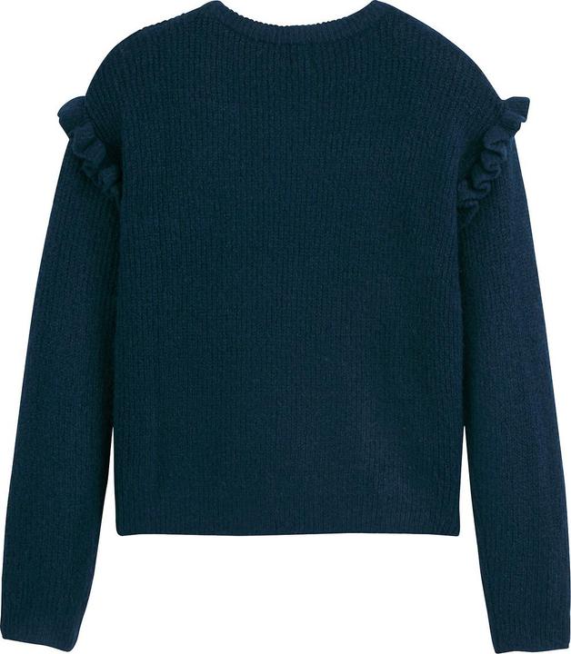 Produktbild La Redoute Collections Feinstrick-Pullover mit Rundhals und Volants (102)