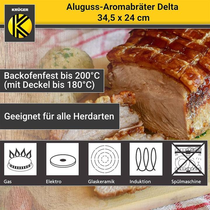 Produktbild Krüger Aluguss-Bräter (Bräter + Schmortopf, Aluminium)
