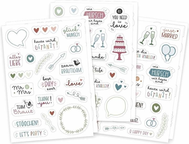 Actual product image Sticker-Set Hochzeit