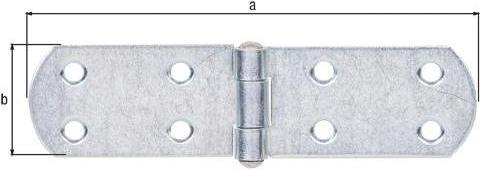 Immagine prodotto Alberts Cerniera a scatola francese 140 x 35 mm zincata, strato spesso passivato (Cinghie per casse, 20 pz.)