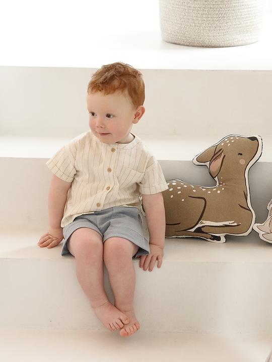 Produktbild Vertbaudet Baby-Set: Hemd in Leinenoptik & Shorts (74)