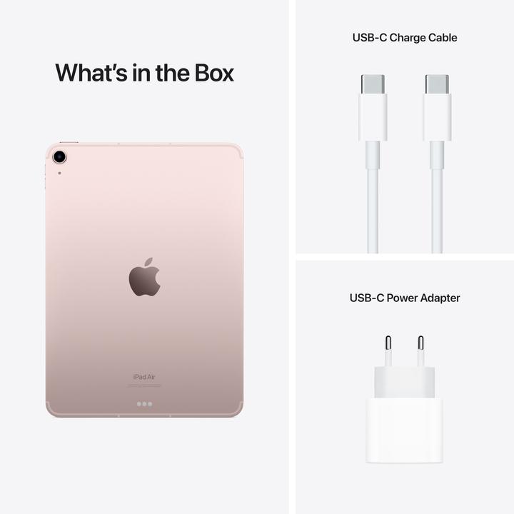 Image du produit Apple iPad Air 2022 (5. Gen) (5G, 10.90", 64 Go, Pink)