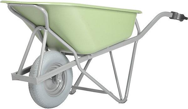 Actual product image Matador Profi-Max Plus wheel barrow, made of aluminium, 90 litres, HDPE tray, green