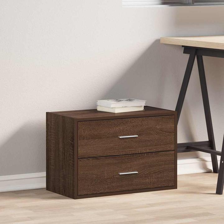 Produktbild VidaXL Schrank mit 2 Schubladen Braun Eichen-Optik 60x31x40 cm (60 x 31 x 40 cm)