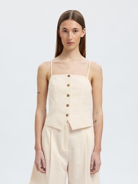 Image du produit Selected Femme Baumwollmix Spaghettiträger-Top (36)