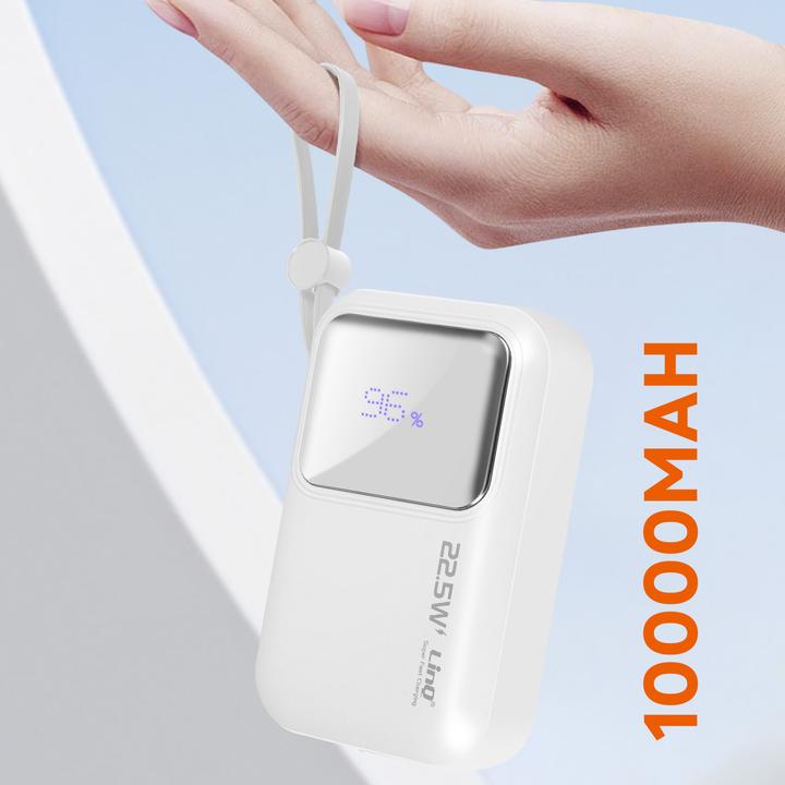 Actual product image LinQ 10,000mAh power bank + Lightning and USB-C cable (10000 mAh)