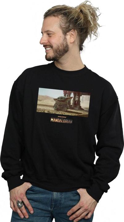Actual product image Star Wars Mens The Mandalorian The Child Concept Art Sweatshirt (3XL)