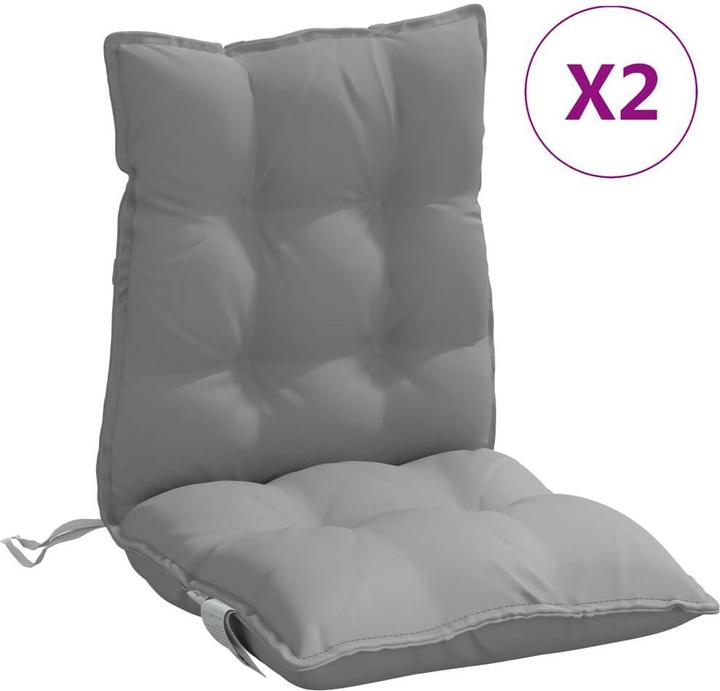 Actual product image VidaXL Low backrest cushions 2 pcs. Oxford fabric (100 x 50 x 7 cm)