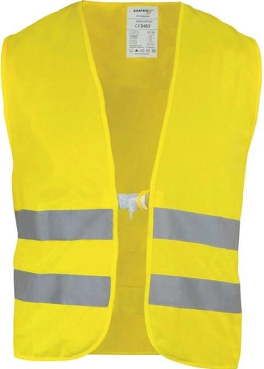 Asatex High visibility waistcoat size universal yellow EN 20471 cl. 2 (One size)