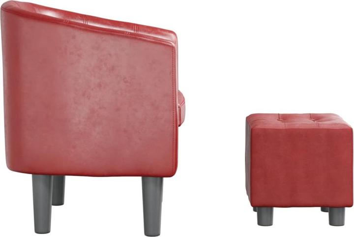 Image du produit VidaXL Clubsessel mit Fusshocker Weinrot Kunstleder,Farbe