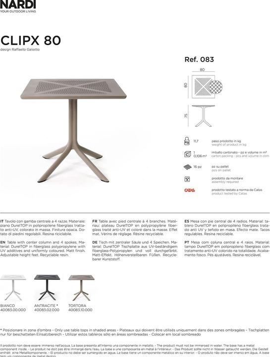 Actual product image Nardi Clip X (80 cm)