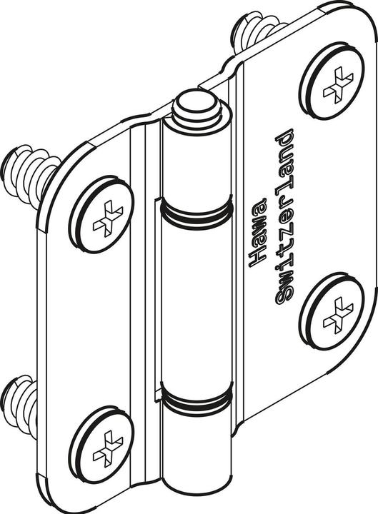 Actual product image HAWA Multifold 30/W Centre hinge Hinge for folding doors nickel-plated steel