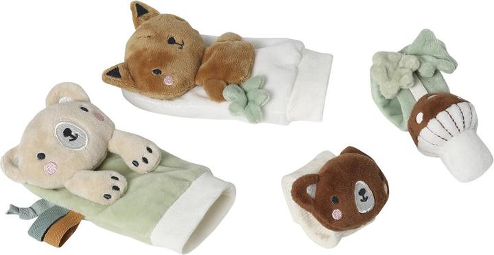 Image du produit Vertbaudet Kit hochet bébé : bracelets & chaussettes FORÊT VERTE