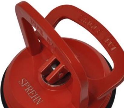 Actual product image Sprehn glasløfter max. 45kg - w/glat overflade, alu 1 sugekop 4'