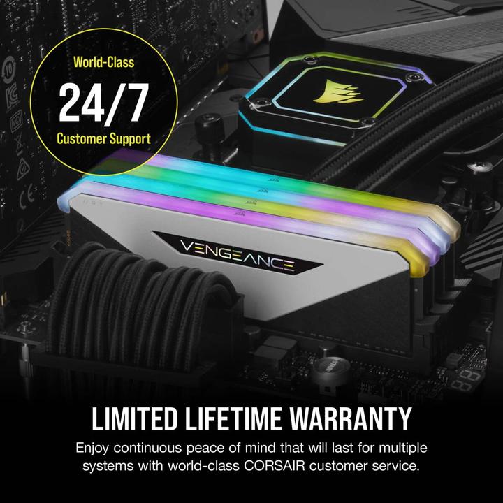 Image du produit Corsair Vengeance RGB RT (2 x 16GB, 3600 MHz, RAM DDR4, DIMM)