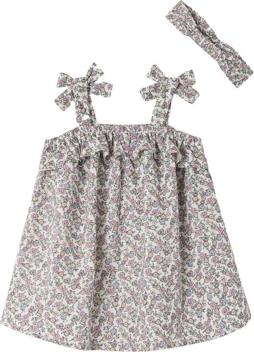 Actual product image Vertbaudet Mädchen Baby-Set: Kleid & Haarband mit Blumenprint (68)