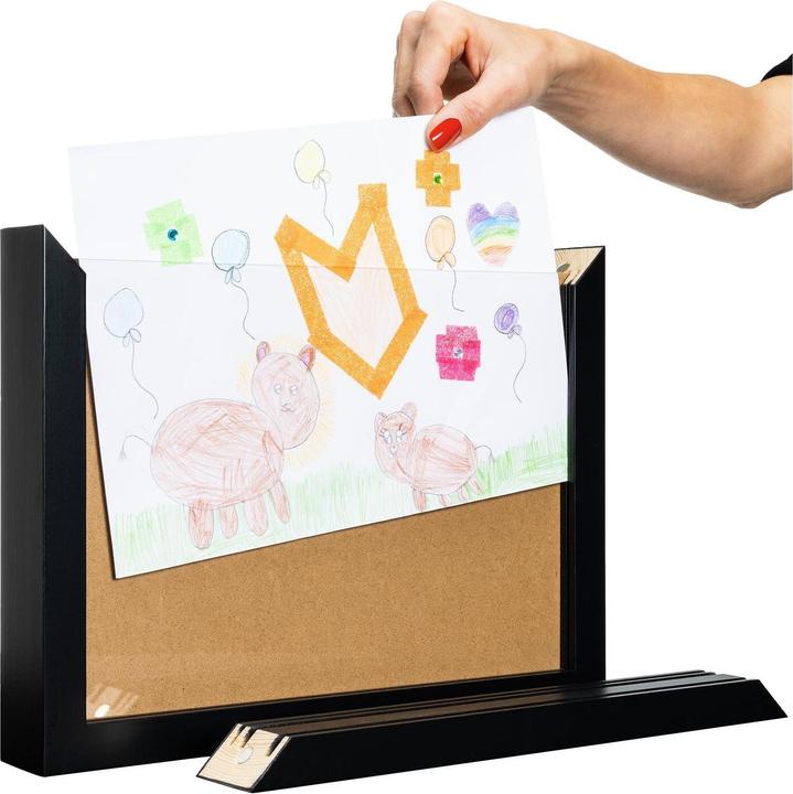 Actual product image Cocon Bilderrahmen für Kinderzeichnungen 35 x 26 x 5 cm, Schwarz (A4)