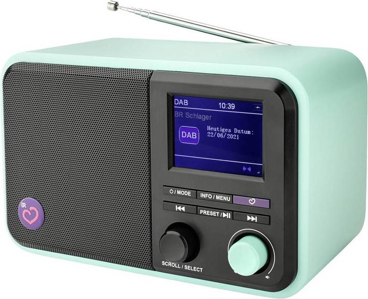 Actual product image Dual BR Schlager Radio - DAB+/ FM radio with Bluetooth and rechargeable battery (DAB+)