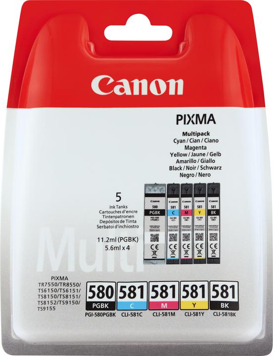 Canon PGI-580/CLI-581 Multipack (PGBK, C, M, Y, BK)