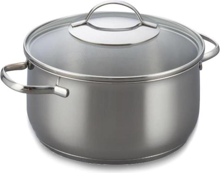 Immagine prodotto Kelomat Pentola per carne Riess con coperchio in vetro 20 cm (20 cm, Pentola, Acciaio inossidabile)