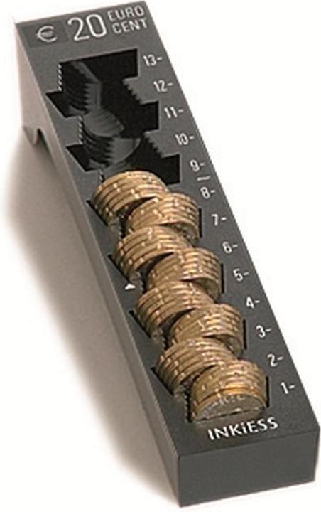 Inkiess Single coin holder Rekord 20 Euro cent black