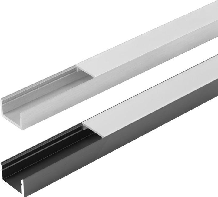 Actual product image Halemeier LED recessed/mounted profiles ChannelLine D2 with light screen