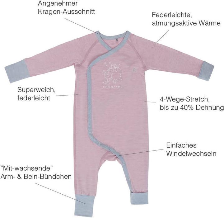 Produktbild Dagsmejan Stay Warm Baby Sleepsuit Footless (62, 68)