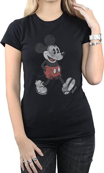 Actual product image Disney Womens/Ladies Walking Mickey Mouse Cotton T-Shirt (S)