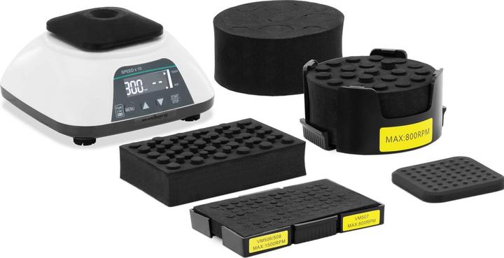 Produktbild Steinberg Vortex-Mischer Shaker Schüttler Labor Kosmetik 20 W 3000 U/min 2 Modi 7 Module