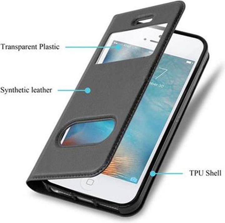 Actual product image Cadorabo Book with View double window cover (Apple iPhone 5)