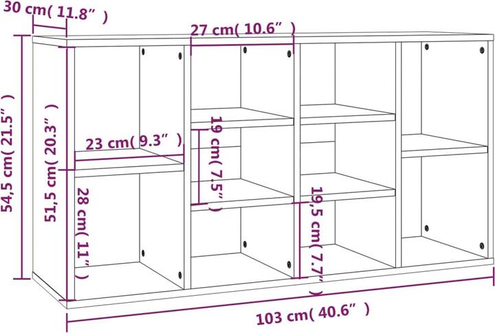 Actual product image VidaXL Damari (103 x 30 x 54,5 cm)