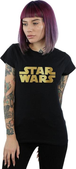 Immagine prodotto Star Wars Gold Logo Maglietta Donna (S)