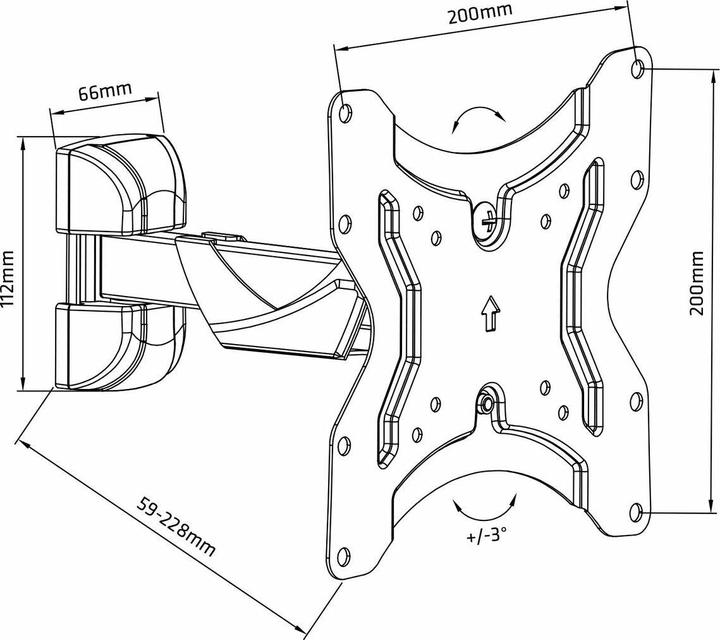 Actual product image Maclean MC-741 TV mount (42 inch) (Wall, 42", 25 kg)
