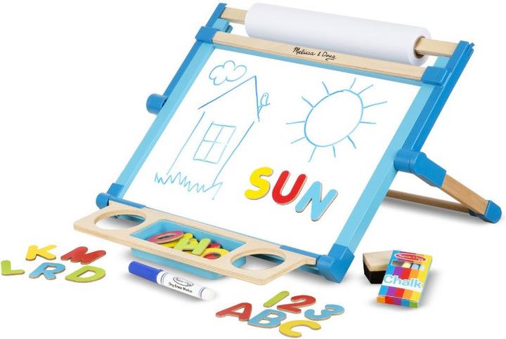 Immagine prodotto Melissa & Doug Cavalletto da tavolo Lavagna e lavagna per bambini